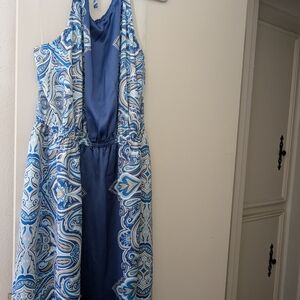 Lane Bryant Blue Paisley Maxi Dress